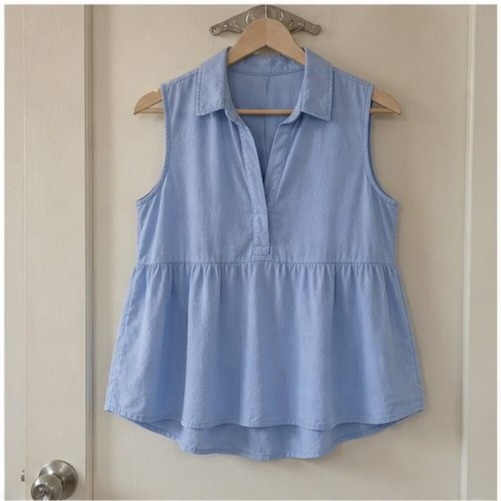 Blue Button Blouse